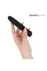 BLACK &amp; SILVER - VIBRATORE JOSEPH RICARICABILE TRAMITE USB CON DISPLAY A LED NERO