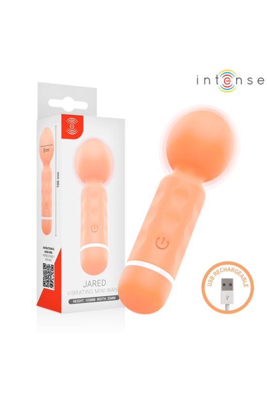 INTENSE - JARED MINI MASSAGGIATORE A BACCHETTA RICARICABILE TRAMITE USB ARANCIONE