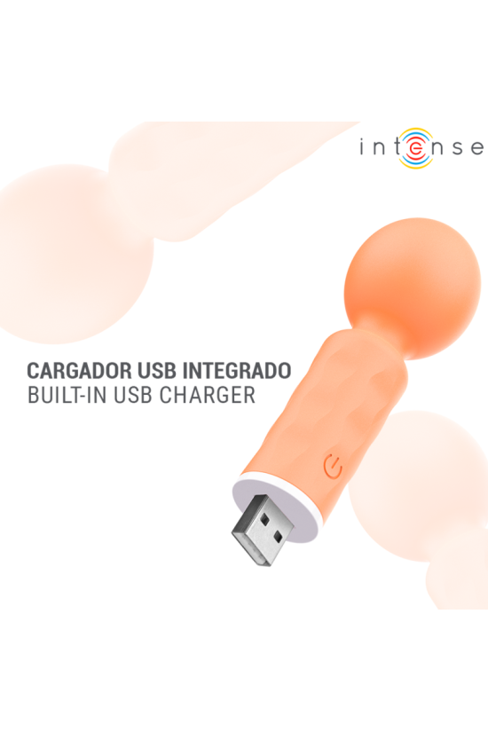 INTENSE - JARED MINI MASSAGGIATORE A BACCHETTA RICARICABILE TRAMITE USB ARANCIONE