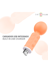 INTENSE - JARED MINI MASSAGGIATORE A BACCHETTA RICARICABILE TRAMITE USB ARANCIONE