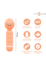 INTENSE - JARED MINI MASSAGGIATORE A BACCHETTA RICARICABILE TRAMITE USB ARANCIONE
