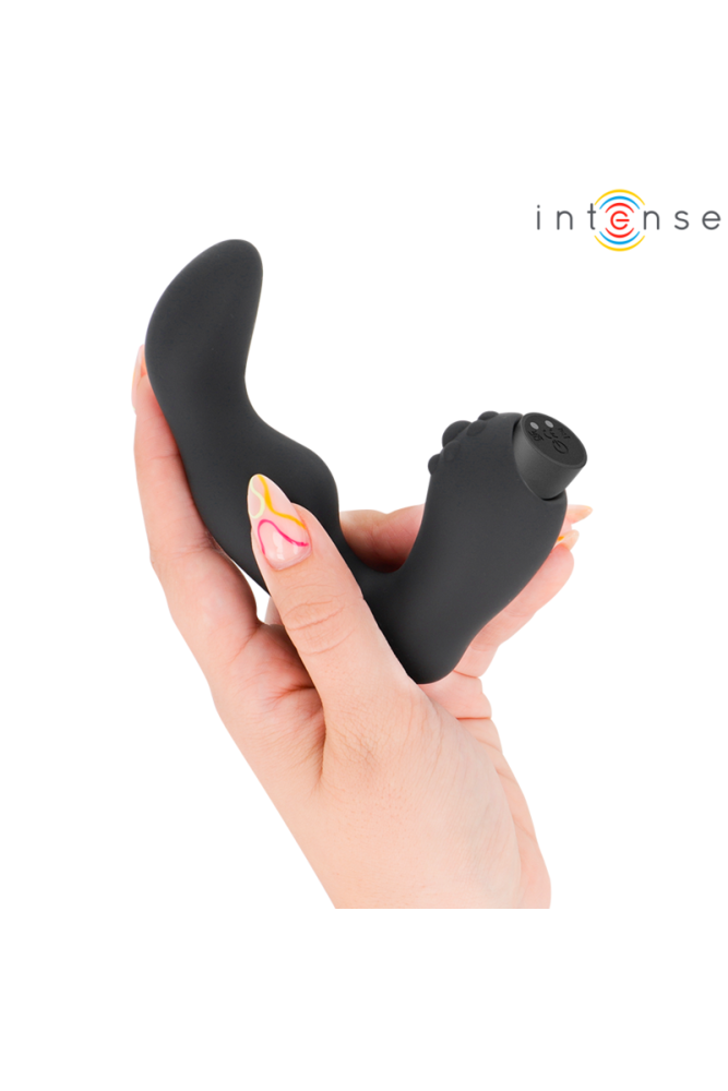 INTENSE - MASSAGGIATORE PROSTATICO RICARICABILE VIA USB HENRY NERO
