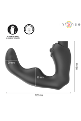 INTENSE - MASSAGGIATORE PROSTATICO RICARICABILE VIA USB HENRY NERO