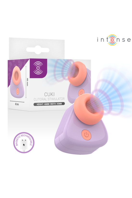 INTENSE - STIMOLATORE CLITORIDEO A SUZIONE RICARICABILE TRAMITE USB CUKI VIOLA