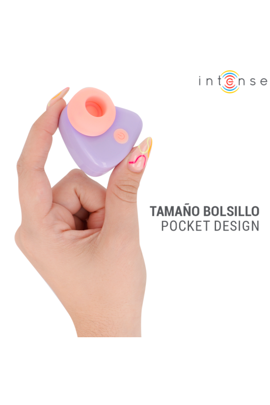 INTENSE - STIMOLATORE CLITORIDEO A SUZIONE RICARICABILE TRAMITE USB CUKI VIOLA