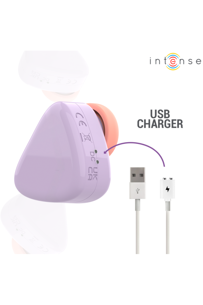 INTENSE - STIMOLATORE CLITORIDEO A SUZIONE RICARICABILE TRAMITE USB CUKI VIOLA