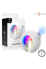 INTENSE - STIMOLATORE CLITORIDEO A SUZIONE CON VIBRAZIONE RICARICABILE TRAMITE USB ASTON BIANCO