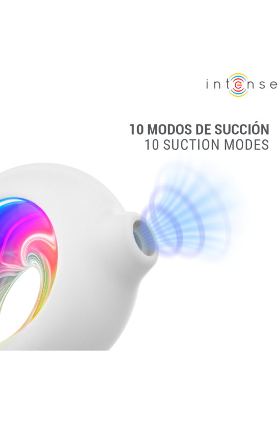 INTENSE - STIMOLATORE CLITORIDEO A SUZIONE CON VIBRAZIONE RICARICABILE TRAMITE USB ASTON BIANCO
