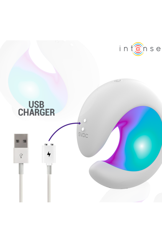 INTENSE - STIMOLATORE CLITORIDEO A SUZIONE CON VIBRAZIONE RICARICABILE TRAMITE USB ASTON BIANCO