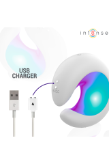 INTENSE - STIMOLATORE CLITORIDEO A SUZIONE CON VIBRAZIONE RICARICABILE TRAMITE USB ASTON BIANCO