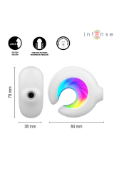 INTENSE - STIMOLATORE CLITORIDEO A SUZIONE CON VIBRAZIONE RICARICABILE TRAMITE USB ASTON BIANCO