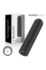 BLACK &amp; SILVER - JACOB PROIETTILE VIBRANTE RICARICABILE TRAMITE USB NERO