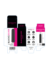BLACK &amp; SILVER - JACOB PROIETTILE VIBRANTE RICARICABILE TRAMITE USB NERO