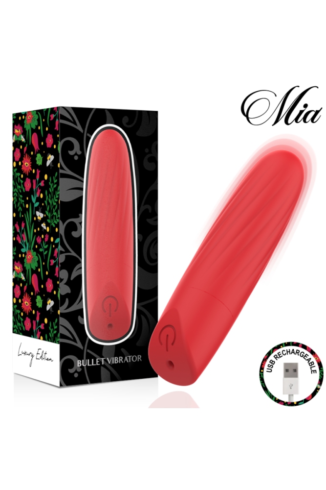 MIA - LUCY ELLEN MINI VIBRATORE RICARICABILE TRAMITE USB ROSSO