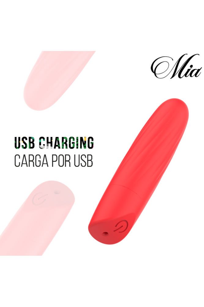 MIA - LUCY ELLEN MINI VIBRATORE RICARICABILE TRAMITE USB ROSSO