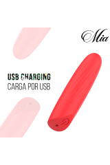 MIA - LUCY ELLEN MINI VIBRATORE RICARICABILE TRAMITE USB ROSSO