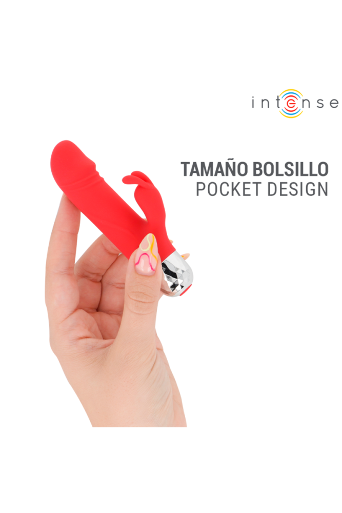 INTENSE - MIKE MINI VIBRATORE A CONIGLIO RICARICABILE TRAMITE USB ROSSO