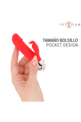 INTENSE - MIKE MINI VIBRATORE A CONIGLIO RICARICABILE TRAMITE USB ROSSO