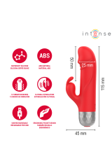 INTENSE - MIKE MINI VIBRATORE A CONIGLIO RICARICABILE TRAMITE USB ROSSO