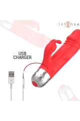 INTENSE - MIKE MINI VIBRATORE A CONIGLIO RICARICABILE TRAMITE USB ROSSO
