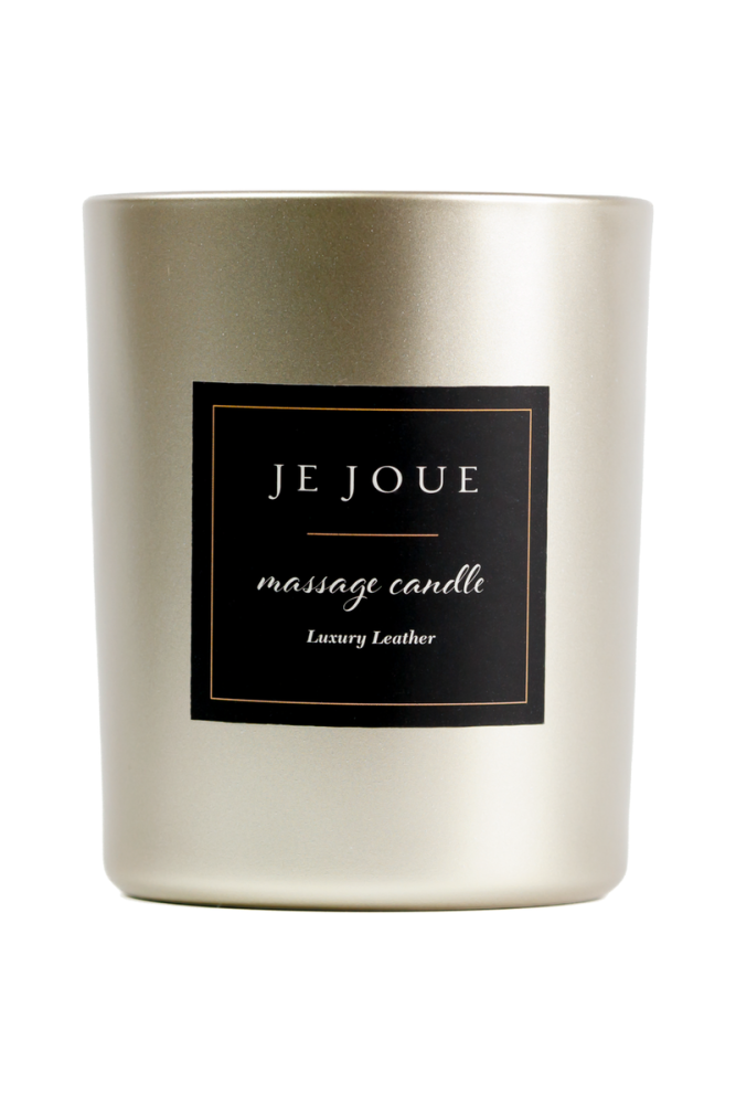 JE JOUE - LUXURY LEATHER CANDELA DA MASSAGGIO CON OLIO CALDO PROFUMO CUOIO 160 G