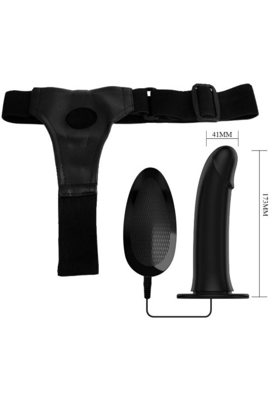 PRETTY LOVE - VITO STRAP ON CON DILDO CAVO E VIBRAZIONE 17.3 CM