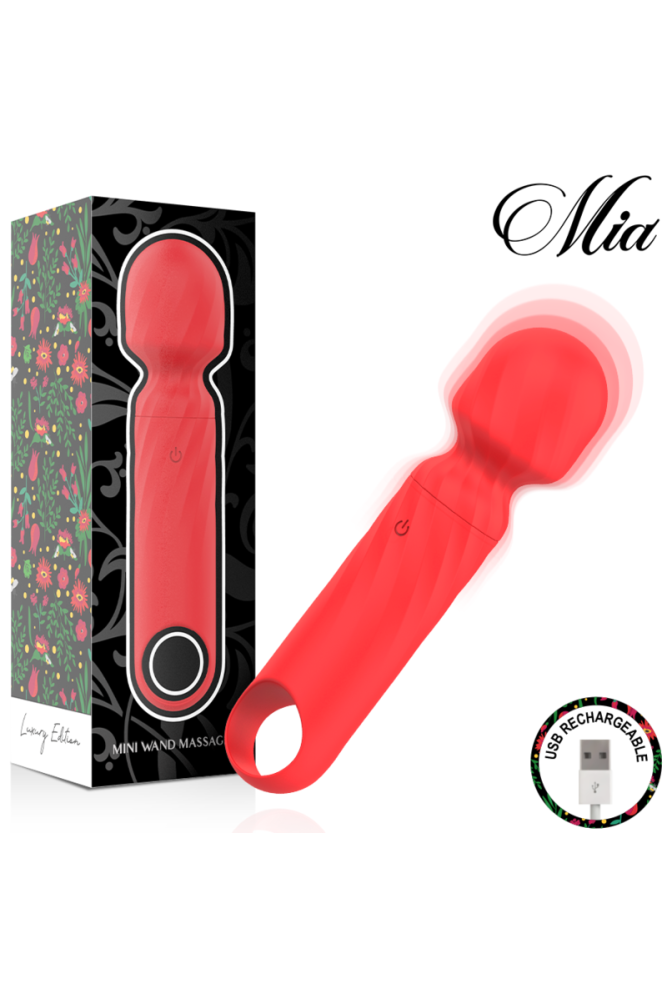 MIA - LUCY ELLEN MINI MASSAGGIATORE A BACCHETTA RICARICABILE TRAMITE USB ROSSO