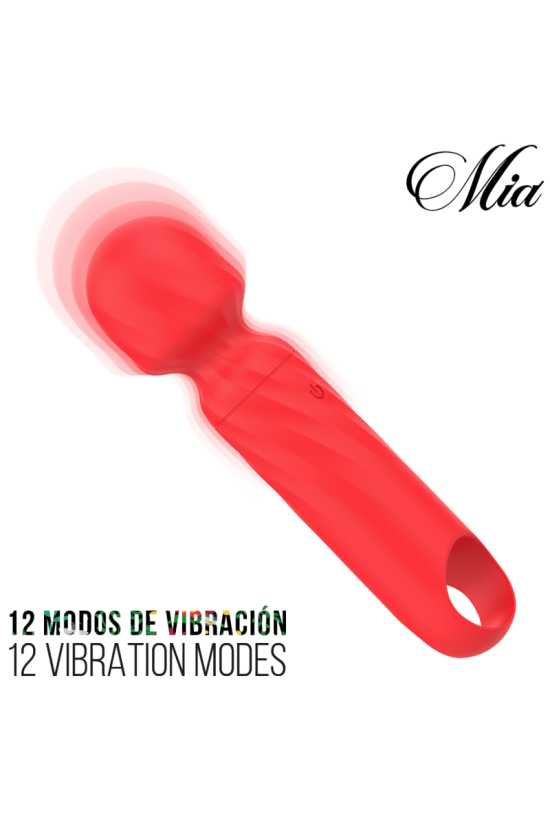 MIA - LUCY ELLEN MINI MASSAGGIATORE A BACCHETTA RICARICABILE TRAMITE USB ROSSO
