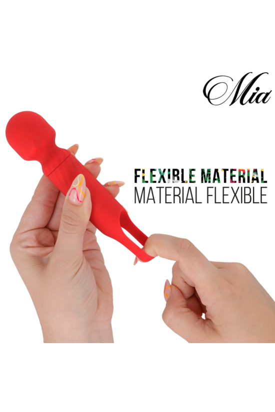 MIA - LUCY ELLEN MINI MASSAGGIATORE A BACCHETTA RICARICABILE TRAMITE USB ROSSO