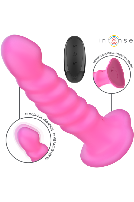 INTENSE - VIBRATORE CINDY TAGLIA L DESIGN A SPIRALE 10 VIBRAZIONI ROSA TELECOMANDO