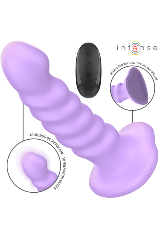 INTENSE - BRENDA VIBRATORE TAGLIA M DESIGN A SPIRALE 10 VIBRAZIONI TELECOMANDO VIOLA