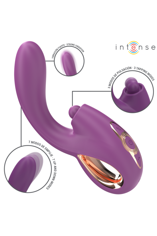 INTENSE - LALI VIBRATORE MULTIFUNZIONE PUNTO G TAPPING & THRUST & VIBRATION VIOLA