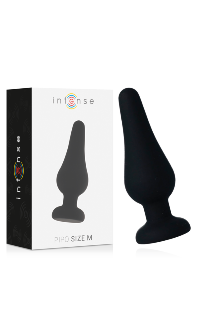INTENSE - PLUG ANALE PIPO M SILICONE NERO 11 CM