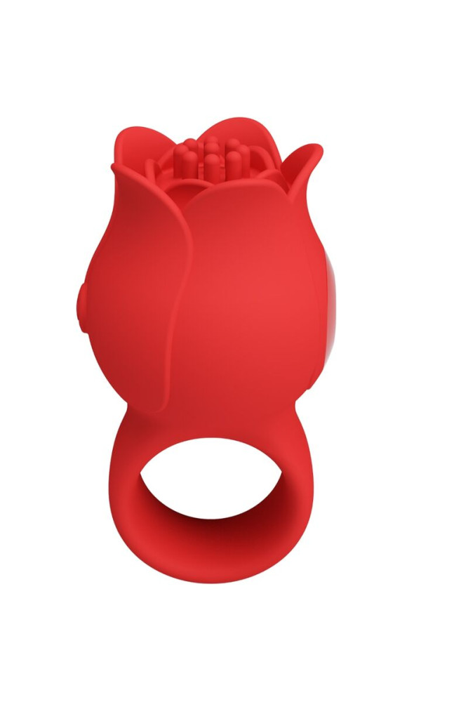 PRETTY LOVE - VIBRATORE A DITA A FORMA DI ROSA JAE 10 VIBRAZIONI ROSSO