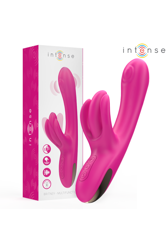 INTENSE - VIBRATORE MULTIFUNZIONE CONIGLIO BRITNEY 23 CM ROSA