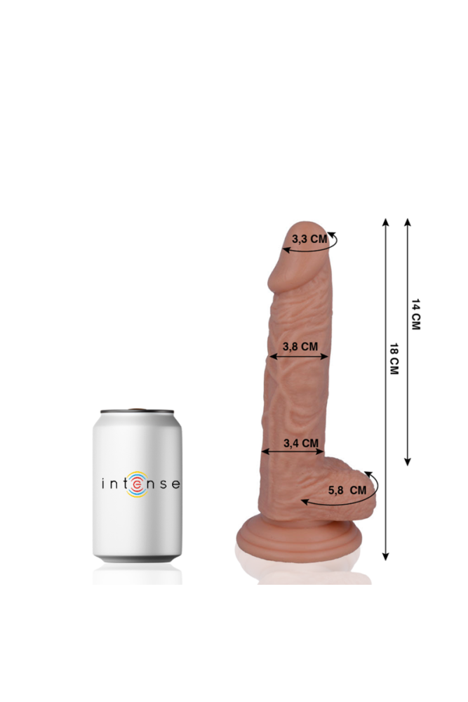 MR INTENSE - 11 REALISTIC PENIS 18 CM -O- 3.8 CM