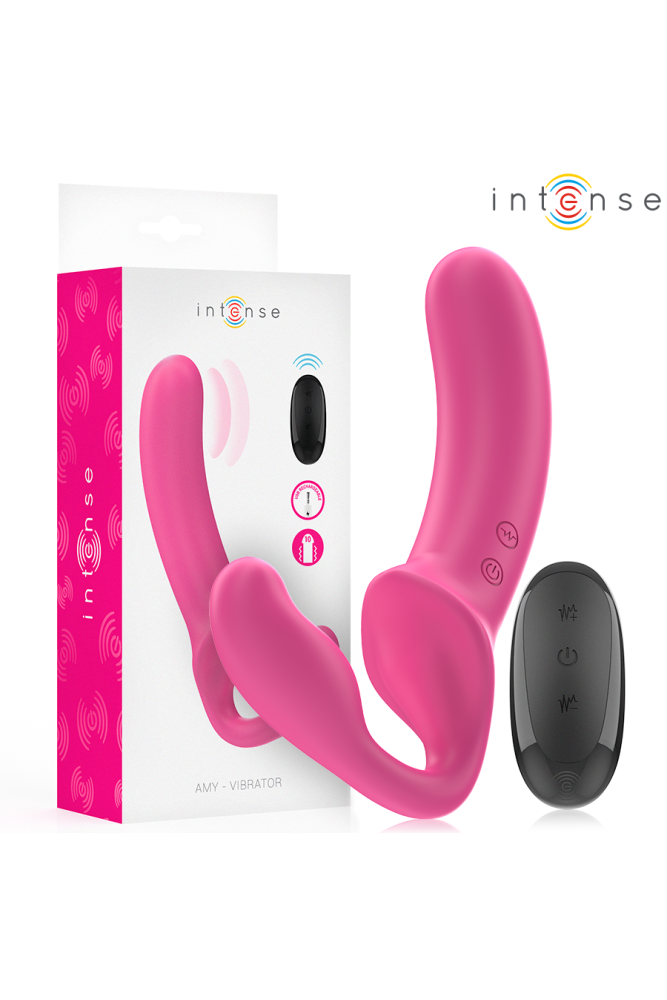 INTENSE - AMY DOPPIO VIBRATORE 20 CM ROSA TELECOMANDO