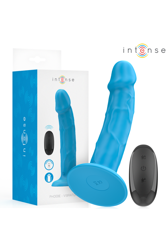 INTENSE - PHOEBE VIBRATORE REALISTICO 10 VIBRAZIONI TELECOMANDO BLU