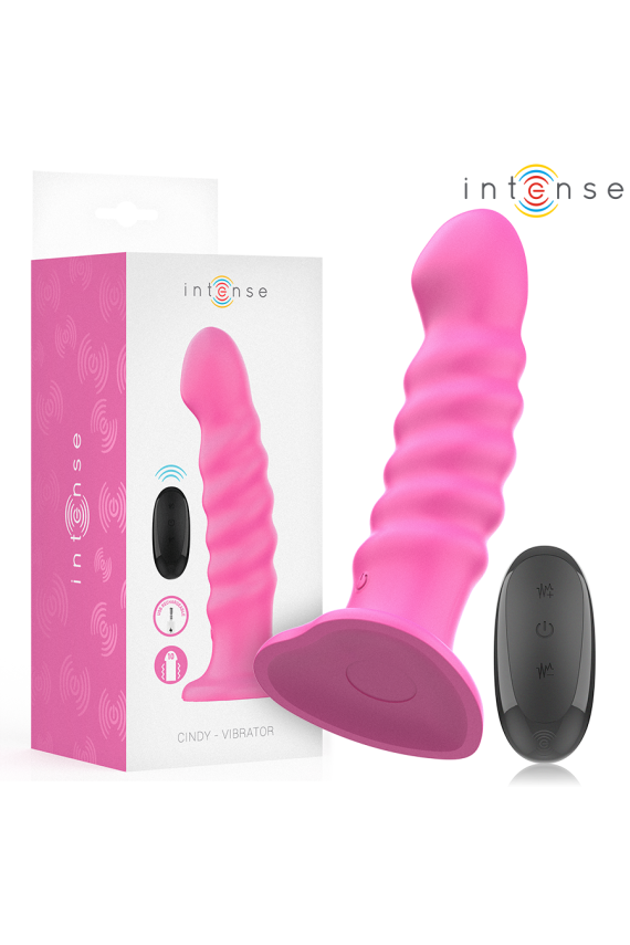 INTENSE - VIBRATORE CINDY TAGLIA L DESIGN A SPIRALE 10 VIBRAZIONI ROSA TELECOMANDO