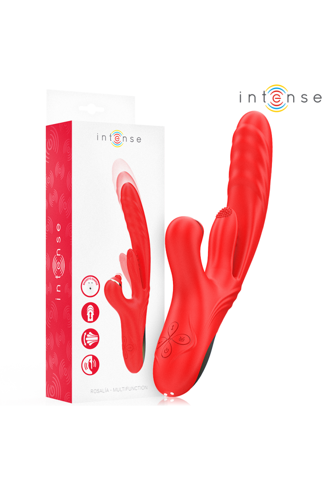 INTENSE - VIBRATORE MULTIFUNZIONE ROSALIA 3 IN 1 ROSSO