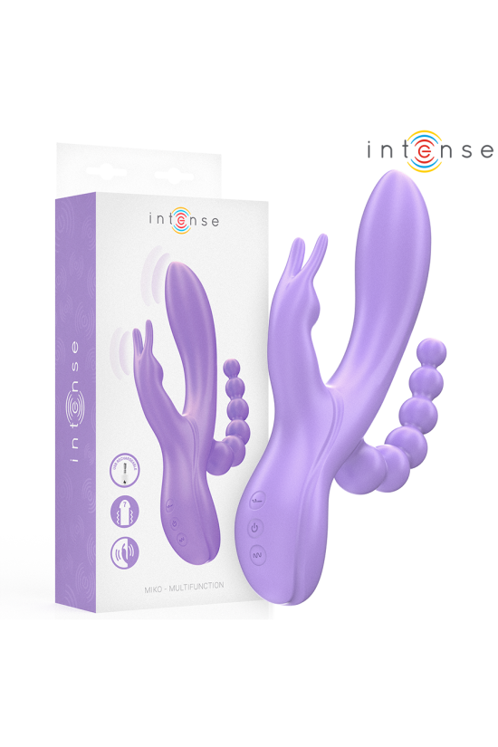 INTENSE - MIKO TRIPLO VIBRATORE CONIGLIO & STIMOLATORE & ANALE 7 VIBRAZIONI VIOLA