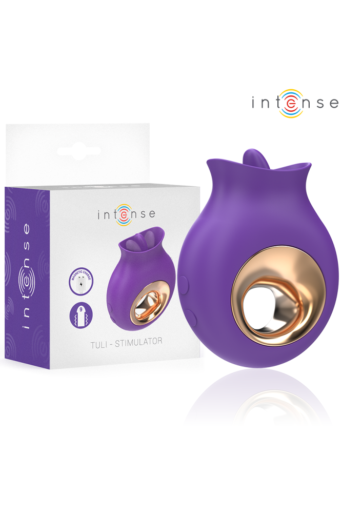 INTENSE - STIMOLATORE CLITORIDEO TULI 9 VIBRAZIONI E 9 OSCILLAZIONI VIOLA