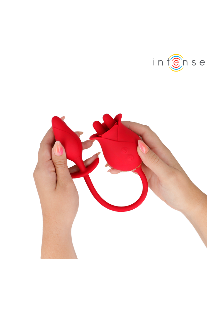 INTENSE - MELANIE STIMOLATORE DOPPIO PER CLITORIDE CON LINGUA A ZIGZAG