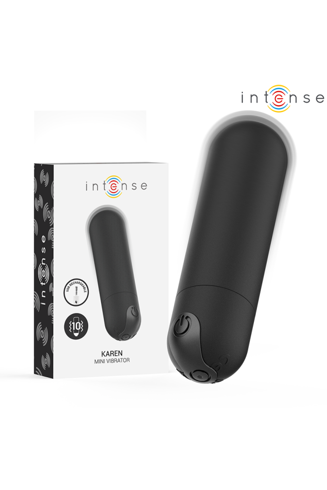 INTENSE - KAREN MINI PROIETTILE VIBRANTE RICARICABILE NERO