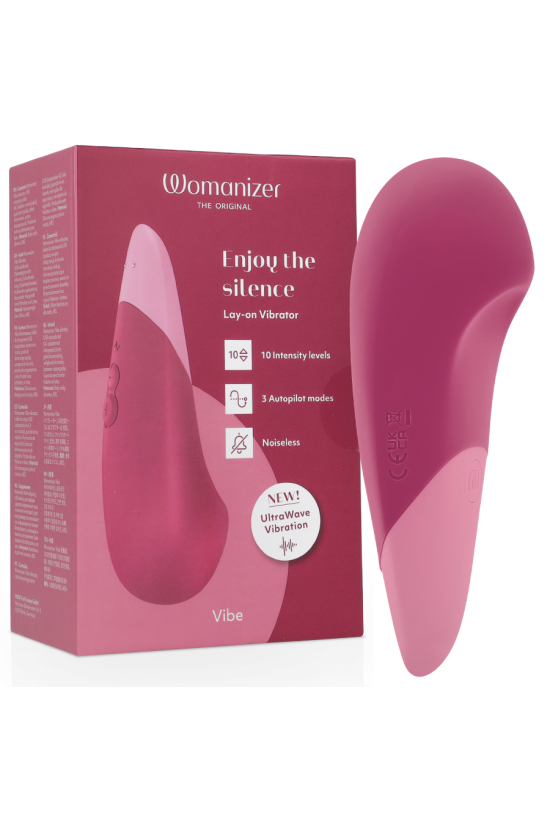 WOMANIZER - VIBE LAY-ON VIBRATORE SILENZIOSO ROSA SCURO