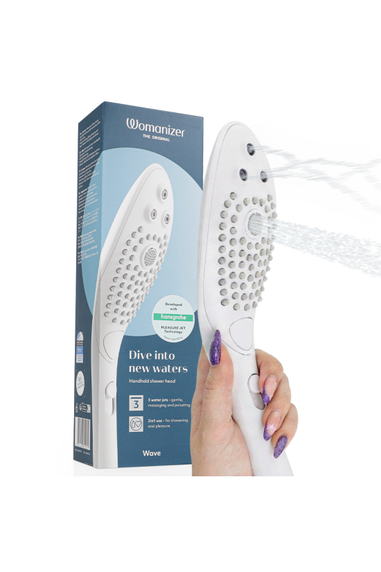 WOMANIZER - SOFFIONE DOCCIA STIMOLANTE CLITORIDEO WAVE BIANCO