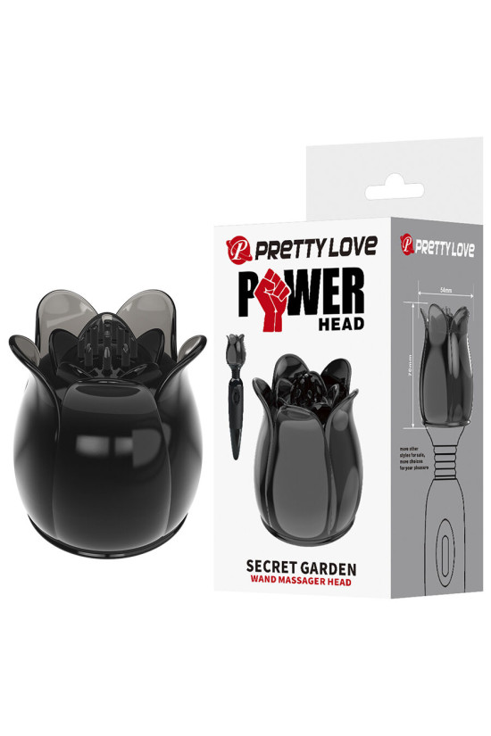 PRETTY LOVE - SECRET GARDEN TESTA DA MASSAGGIO NERA