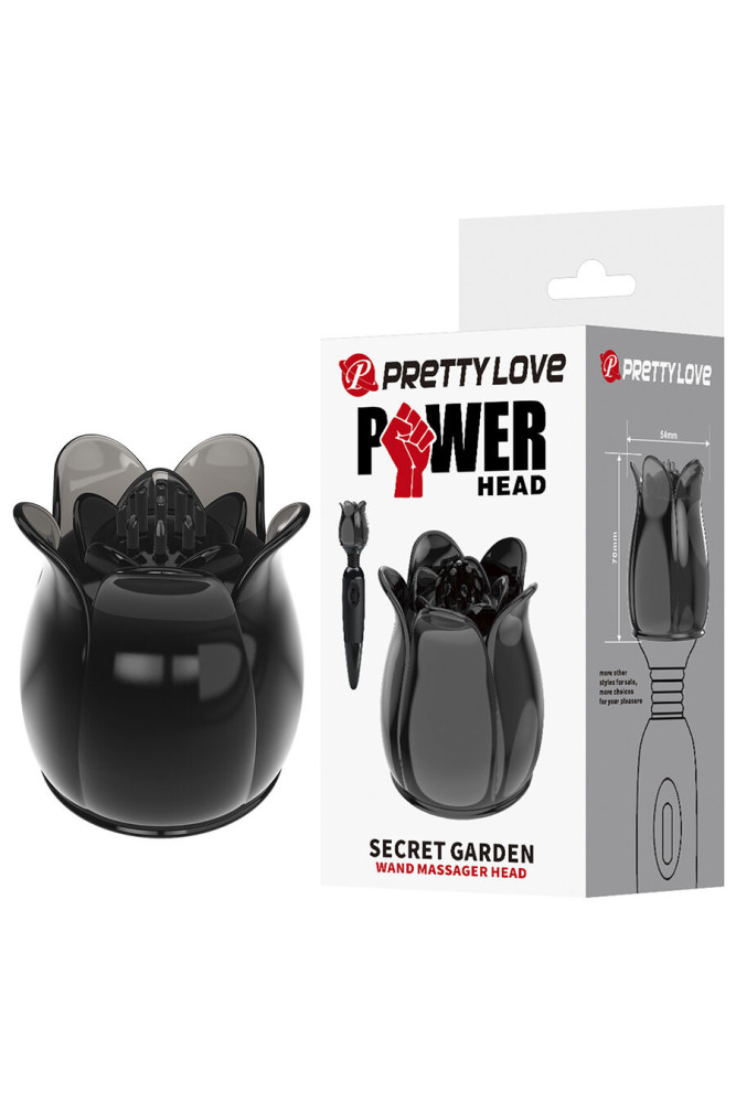PRETTY LOVE - SECRET GARDEN TESTA DA MASSAGGIO NERA