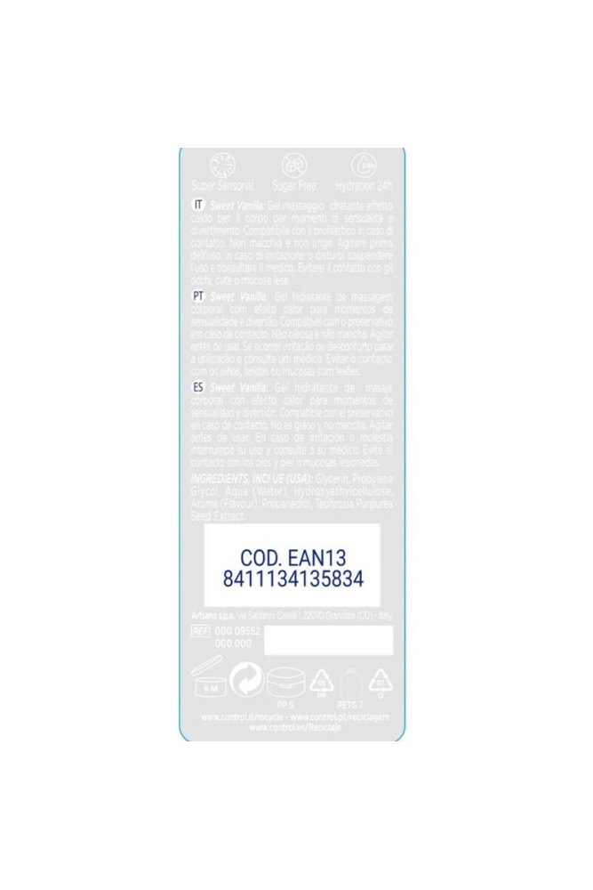 CONTROL - MASSAGGIO 2 EN 1 E PIACERE DOLCEZZA DEL MADAGASCAR 200 ML