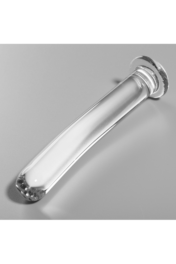 NEBULA SERIES BY IBIZA - MODELLO 8 DILDO IN VETRO BOROSILICATO TRASPARENTE 14.5 CM -O- 2 CM